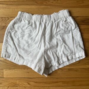 Abercrombie White Linen Shorts